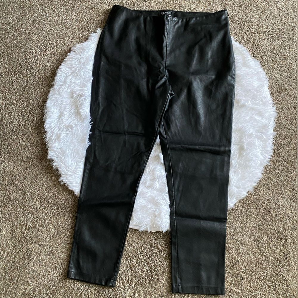 Venus Faux Leather Pants Black Womens Size 14